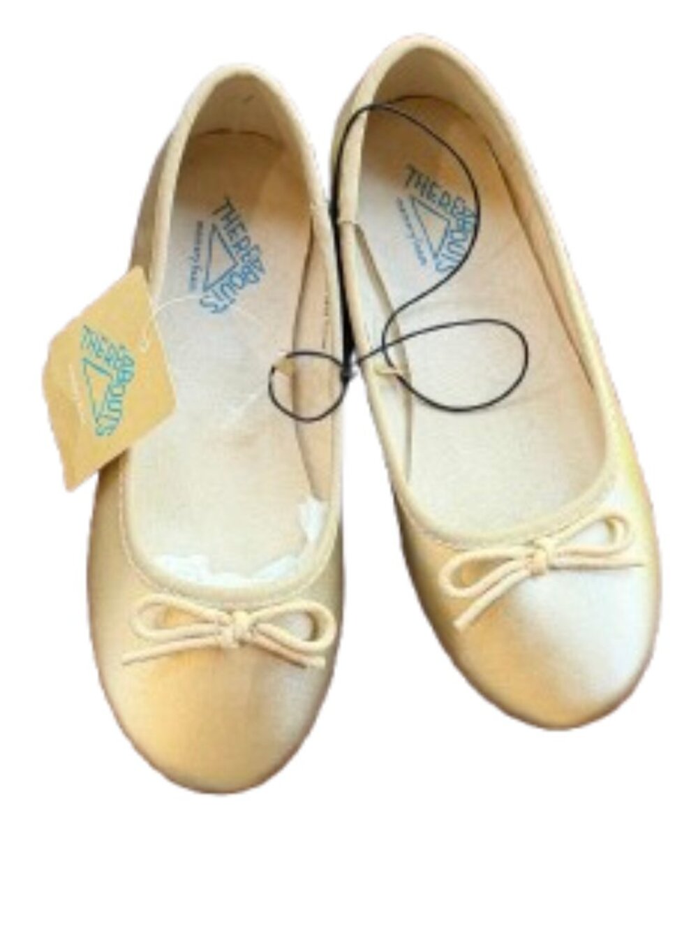 ThereAbouts Memory Foam Gold Ballet Flats New NWT Size 13 Lexi Style